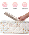 Go To Travel Case For Dyson Airwrap And Hair Dryer Tools Quilted Organizer Bag shown with hand placing a tool inside