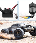 3650 5900KV Sensorless Brushless RC Motor 120A ESC and Program Card Set Waterproof and Dustproof, ideal for 1:10 scale cars