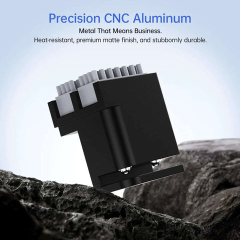 Precision CNC aluminum component with matte finish for Panda Nozzle Brush Kit With Silicone Wiper For Bambu Lab P1S P1P X1C X1E 3D Printers.