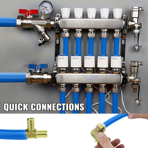 1 Inch PEX B Non Oxygen Barrier Flexible Pipe Tubing Blue For Hydronic Radiant Floor Heating EVOH Water Plumbing Applications