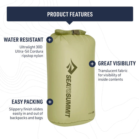 Ultralight 3L Dry Bag For Backpacking And Travel, Waterproof Gear Storage Sack With Bluesign 30D Ultra-Sil Cordura Ripstop Nylon