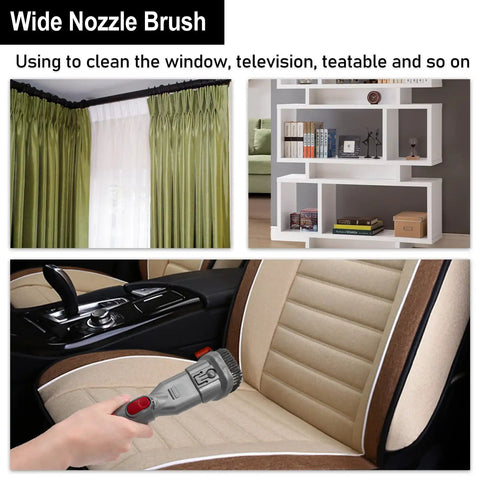 Wide nozzle from Must Have Four Piece Replacement Vacuum Attachment Kit For Dyson V6 And Other Cordless Vacuums in car