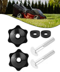 Durable 5 Piece Snow Blower Handle Knob Kit With Locking Threads For Tough Winter Jobs Sturdy Raw Material Grip For Lawn Care Pros, shown with bolts