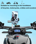 Aluminum Alloy Handlebar Extender for Bike and Motorcycle, 4 Inch Extension, CNC Machined 6061-T6 mounted on motorcycle handlebar.