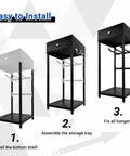 Installation steps for Police Gear Stand With Gun Storage, Heavy Duty Metal Rack For Gear Organization, 42 By 18 By 18 Inches