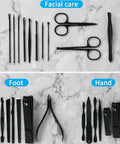 Pro Grade 26 Piece Manicure Set With Stainless Steel Nail Clippers And Multifunction Tools For Hand Care Facial Care And Foot Care