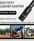 Heavy Duty 2 Inch Hex To 2 9 16th Inch Round Auger Adapter For Skid Steer And Tractor in multiple usage scenarios
