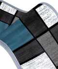 Patterned design on No Slip Stair Treads For Wooden Stairs 13 Pack 8 Inch By 30 Inch Indoor No Slip Blue Grey Carpet