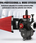 PE22 Carburetor With 48mm Air Filter Kit For 125cc 130cc 140cc Dirt Bikes Pit Bikes Go Karts ATVs Mopeds and Scooters