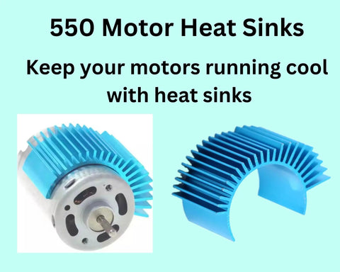 Blue 550 motor heat sinks for cooling motors