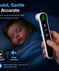 No Touch Infrared Thermometer For Forehead And Ear With 1 Second Readings, Two Modes For All Ages, Forehead Scan Or Ear Probe, Four Color Coded Fever Indicator For Quick Home Health Checks, handheld