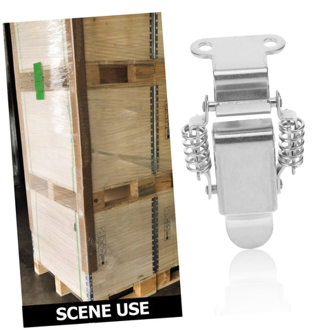 Two Pairs Stainless Steel Spring Latch Kit Right Angle Hasps Toggle Lock Buckle For Tool Box And Storage