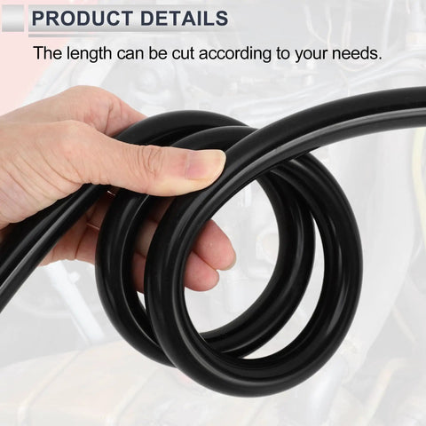 Close-up of Universal Silicone Vacuum Hose For Automotive Use High Temperature 3.3 Ft Long 12mm ID 3mm Wall Thickness