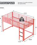 Twin Size Guardrail Bed Frame With Under Bed Storage And Decorative Options For Kid Rooms Sturdy Metal Frame Easy Assembly Safe Sleep Space For Playtime And Nighttime