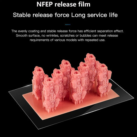 Top Shelf Five Pack Nfep Replacement Film For Resin 3D Printers Ultra Smooth Peel Off Layer For Elegoo Mars Saturn Models Total Game Changer High Success Rate Zero Stress Resin Release 260X200Mm