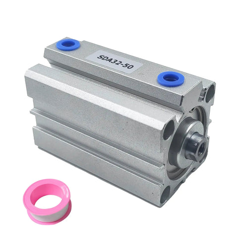 Ultra Slim 32mm Bore 50mm Stroke Aluminum Pneumatic Cylinder Double Acting PT1/8 Port For Industrial Air And Hydraulic Systems