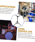 Heavy Duty Adjustable Snare Drum Stand featuring durable thick alloy chassis and quiet silent mount for optimal practice.