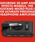 Mustang Micro Plus Headphone Amplifier With Bluetooth Streaming, showcasing compact design and integrated display.