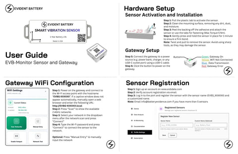 User guide for Smart WiFi Asset Tracker Crushes Downtime, showing setup instructions and configuration steps.