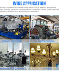 Image showing the wide application of 200 Pcs Stainless Steel Wire Thread Inserts Kit in steam turbines, automobiles, mechanical equipment, and lamps.