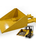 Heavy Duty Front Loading Forklift Bucket Half Cubic Yard Capacity 45 Inch Wide Self Dumping Scoop for handling raw yard fill.