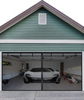 Heavy Duty Magnetic Garage Screen Door For 2 Car Garage 16 By 8 Feet Built Tough From Fiberglass Mesh Seamless Hands Free Net