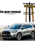 Premium Heavy Duty Two Claw Gear Puller And Bearing Extractor with adjustable handles for gear removal, shown with a car backdrop.