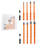 Tough As Nails Workhorse Masonry Drill Bit Set 10 Piece Carbide Kit showing drill bits and Phillips tips in clear case.