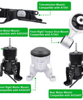 Beefed Up Engine And Transmission Mount Kit For Nissan Altima 2007 Through 2012 3 5L And Maxima 2009 Through 2014 3 5L Auto CVT Replacement Set Of 5 Premium OE Quality Heavy Duty Mounts diagram with labels for each mount