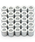 Wulankd 25pc aluminum spacers set, 1/2 in OD x 1/4 in ID x 1/2 in long, unthreaded hollow bushings