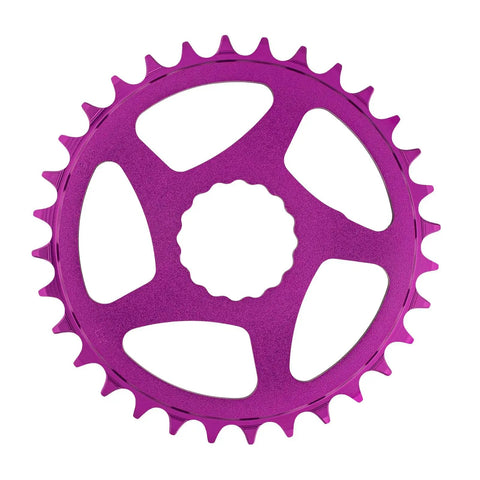 Purple 32T Narrow Wide Cinch Direct Mount Chainring for 1x drivetrains, made from premium 7075 aluminum, smooth mountain bike performance.