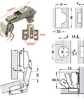 Killer Soft Close Cabinet Hinges Heavy Duty 35Mm Inset Design With Hella Smooth Glide Rock Solid Steel Build Quick Clip On Setup For Kitchens And Closets Pack Of 4 with dimensions and design details.