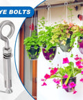 12 Piece Beefy Stainless Steel M6 Eyebolts For Concrete Walls And Brick Heavy Duty Expansion Screws With Lifting Ring Hooks 880 LB Working Load Perfect For Anchoring Hoisting And Securing Gear To Walls