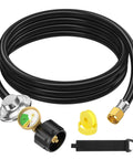 8 Ft Propane Hose With Regulator And Gauge Universal Gas Grill Connector For Blackstone 28 In And 36 In Griddles Weber