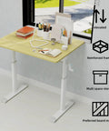 Smooth Operator Manual Standing Desk 48 By 24 Inches with wood surface and hand crank in ergonomic workspace.