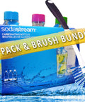 3 Pack Reusable 1 Liter Sparkling Water Bottles For Soda Makers With Hermetically Sealed Caps Keep Carbonation Longer Includes Gift Kidscare 14 Inch Bottle Cleaning Brush For Easy Cleaning