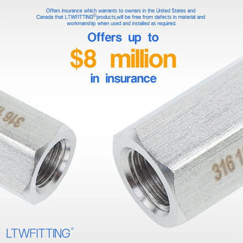 Stainless Steel 316 Pipe Fitting One Eighth Inch Female NPT Coupling For Water And Boat Lines Beefy Marine Grade Heavy Duty