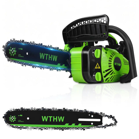 Top Handle Gas Chainsaw For Arborists, 12 Inch Pruning Saw With Lightweight 2 Stroke Engine, Easy Start System, Auto Oiling