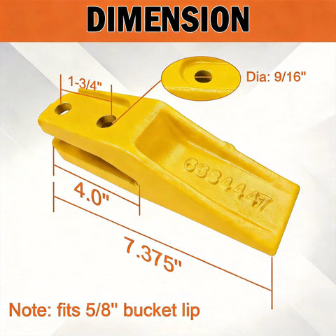 Trenching Bucket Teeth For Five Eighth Inch Lip Buckets Bolt On Unitooth Five Pack Fit Excavators Backhoes Skid Steers Yellow