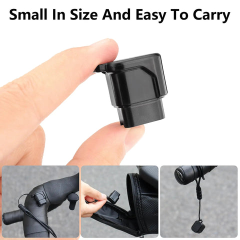 Shimano DI2 EC300 USB C Charger Adapter being held, showing compact size for 12 Speed Electronic Shifting Ultra Portable Power Head