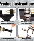 Heavy Duty Motorcycle Chain Breaker Tool For 420 428 520 525 528 530 Chains Universal Chain Link Remover instructions