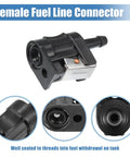 Three Piece Marine Boat Fuel Line Connector Fittings Set With 8mm Male And Female Quick Connects For Yamaha Outboard Fuel Tank Hose Five Sixteenth Inch Durable Compact Fittings For 2 Stroke And 4 Stroke Motors - Female connector close-up 