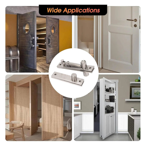 Heavy Duty Stainless Steel Pivot Hinge With 360 Degree Rotation For Wood Or Aluminum Frames And Concealed Doors Supports Up To 300 Lbs High Performance Door Hardware For Smooth Quiet Operation installed on various doors in collage