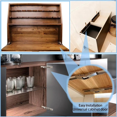 Sleek Invisible Concealed Hydraulic Buffer Cabinet Hinges For Effortless Quiet Closing And Space Saving Design, installed view