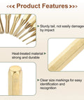 Brass Pro Grade Punch Set Eight Pieces with One Sixteenth to Five Sixteenths Inch Drive Pin Punches and features