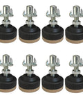 Adjustable Felt Chair Leveling Feet With 42mm Base For Wood Furniture Balance And Floor Protection No Fuss Height Adjustable Screw Wide Bearing Base To Stop Slipping And Scratches On Tables Cabinets Desks And Sofas, pack of 8