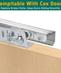 Twin Pocket Door Roller Set With Top Mount Rollers 7/8 Inch Wheels Alloy Steel Construction Heavy Duty Durable