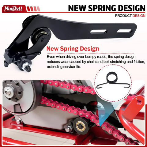 Heavy Duty Minibike Chain Tensioner Bracket with Roller for Predator 212 Engine and GX160 GX200 Fits Coleman CT200U BT200X