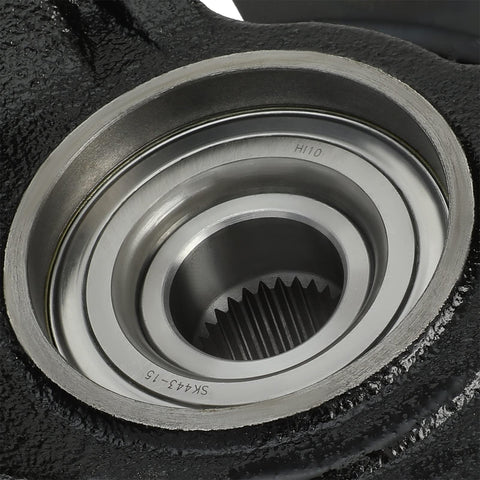Close-up view of wheel hub bearing in Front Right Steering Knuckle Assembly For 2001 To 2004 Ford Escape And Mazda Tribute 2.0L 3.0L