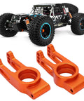 Beefed Up Aluminum Rear Wheel Hub Assembly Axle Knuckle Carrier For RC Car Orange Finish Heavy Duty Upgrade Machined Precision